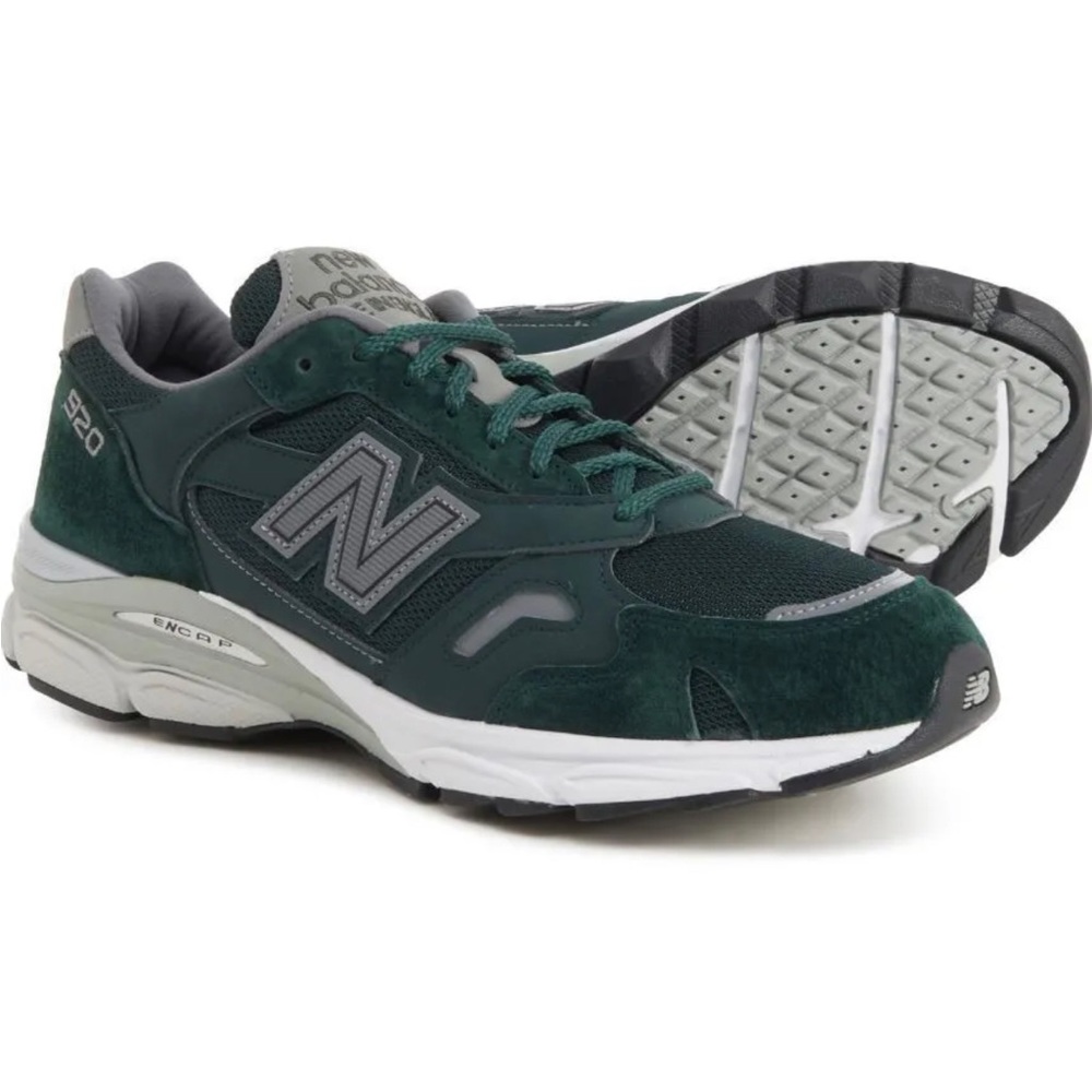Men's New Balance 920 40th Anniversary Sneakers Leather Green Grey
